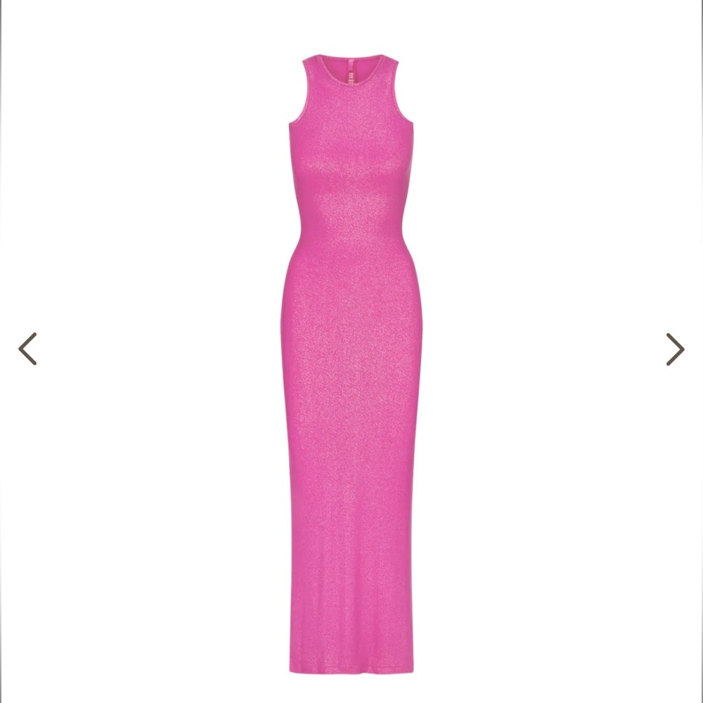 Skims soft lounge long slip dress NWT